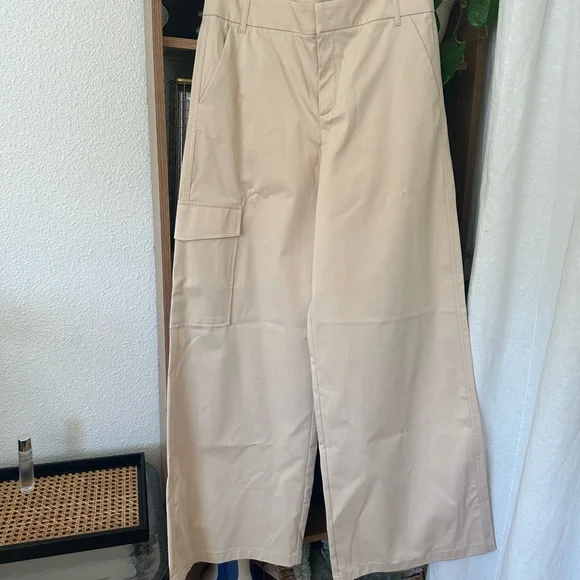 🧄 NWT Zara Belted Garbardine Pants 🧄 - Picture 7 of 10